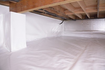 Vapor barrier basement floor